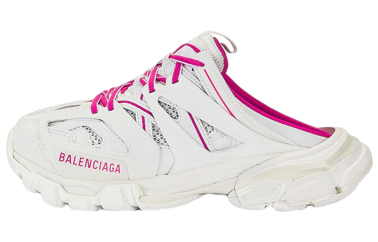 (Women) Balenciaga Track Mules 'White Pink' 653813W3CP69055