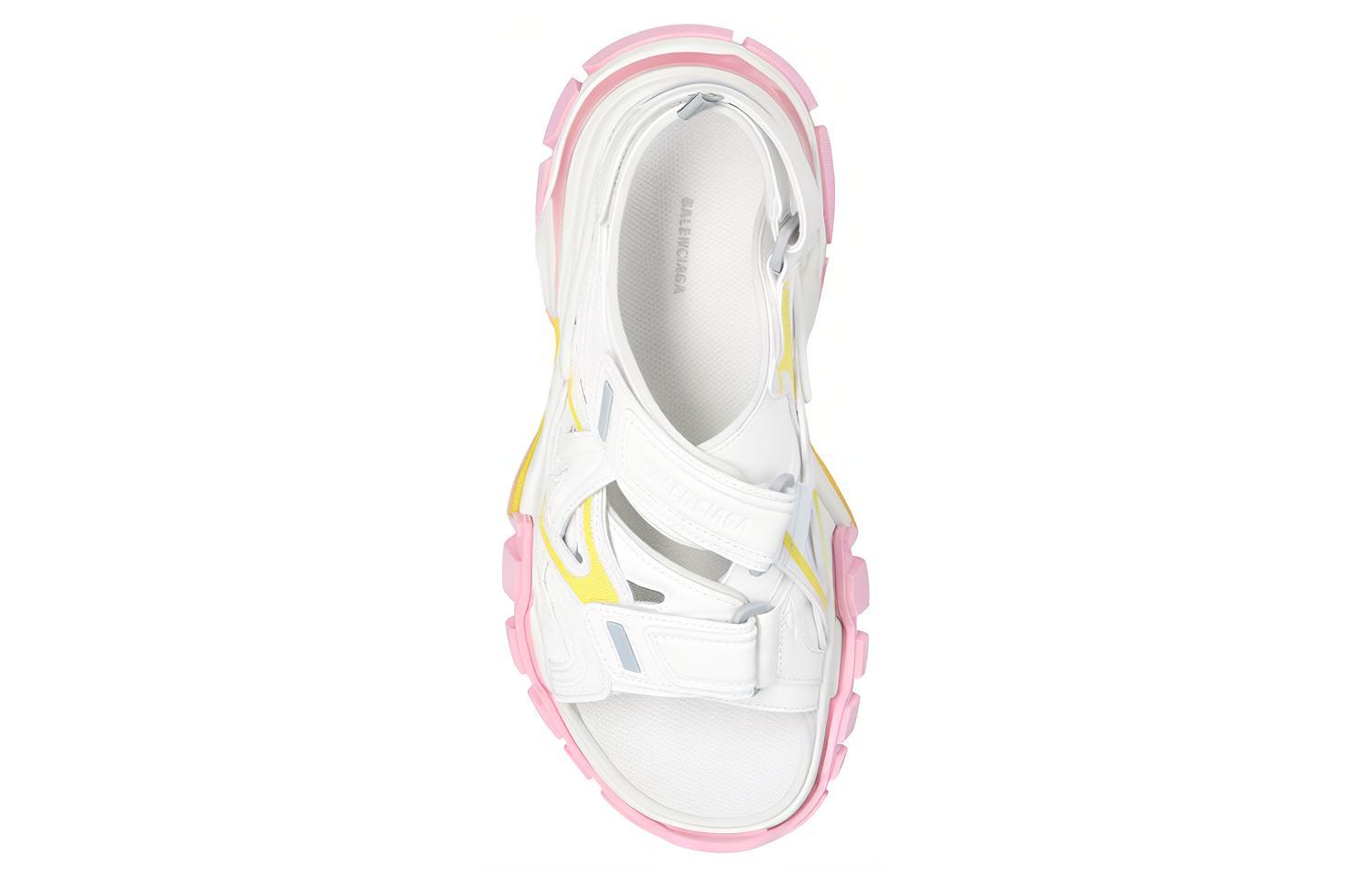 Shop (W) Sandal Balenciaga Track 'Kuning Pink Biru' 617543W3AR27540