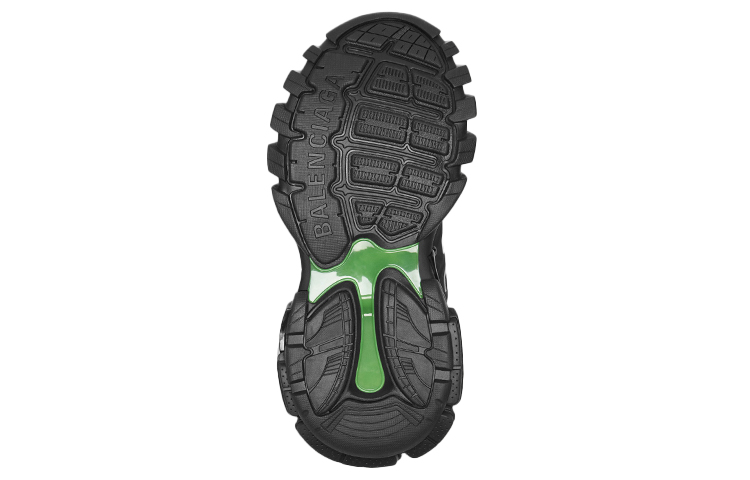 Details for (W) 발렌시아가 트랙 스니커즈 '블랙 플루오 그린' 542436W3AC21035