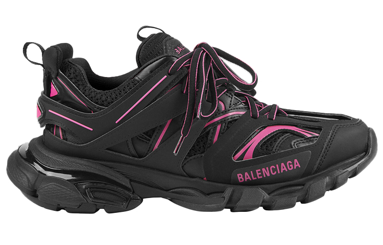 Order (W) Balenciaga Track Sneaker 'Hitam Neon Merah Jambu' 542436W3AC21055