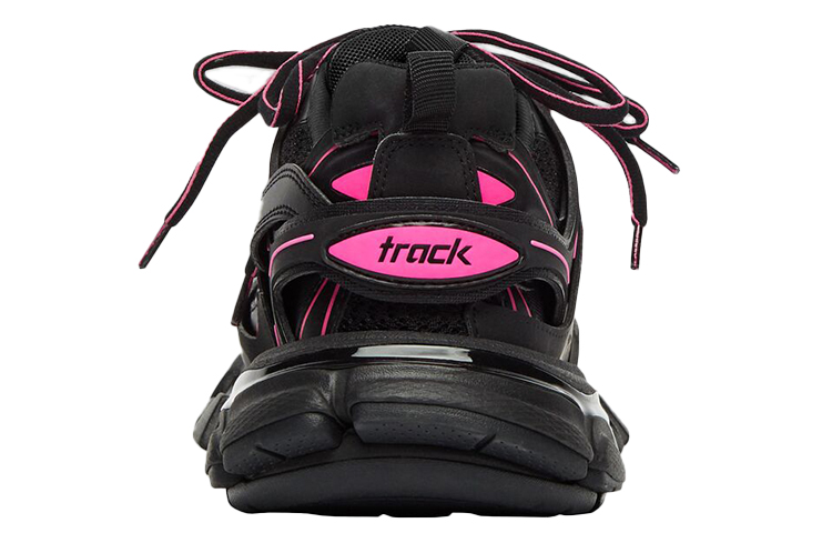 Shop (W) Balenciaga Track Sneaker 'Hitam Neon Merah Jambu' 542436W3AC21055