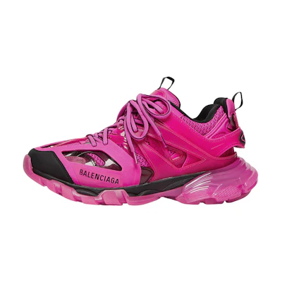 (W) Balenciaga Track Sneaker 'Clear Sole - Dark Pink'