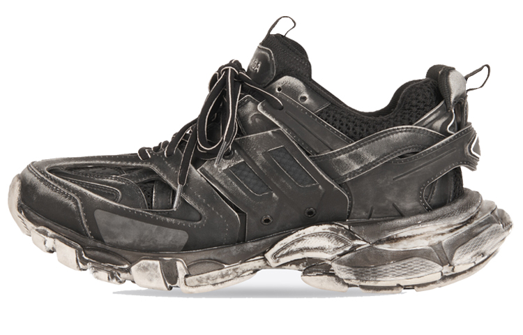 Buy (W) Balenciaga Track Sneaker 'Faded Black' Lelusuh Hitam 542436W3CN21000