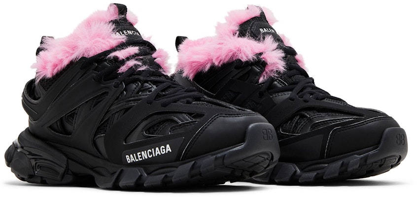 巴黎世家 Fluffy Track 經典復古老爹鞋 女款 黑粉 Cheap 巴黎世家 Fluffy Track 經典復古老爹鞋 女款 黑粉