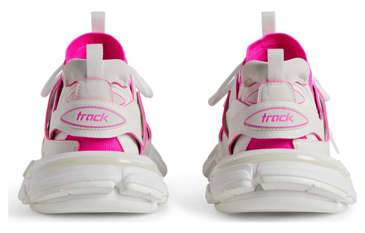 (W) Balenciaga Track Sock Sneakers 'White and Neon Pink Knit and Nylon' 圖 4