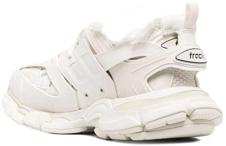 (W) バレンシアガ Track トレーナー (フェイクファー・エッグシェル) 668555-W3CQ1-9700 Shop (W) バレンシアガ Track トレーナー (フェイクファー・エッグシェル) 668555-W3CQ1-9700