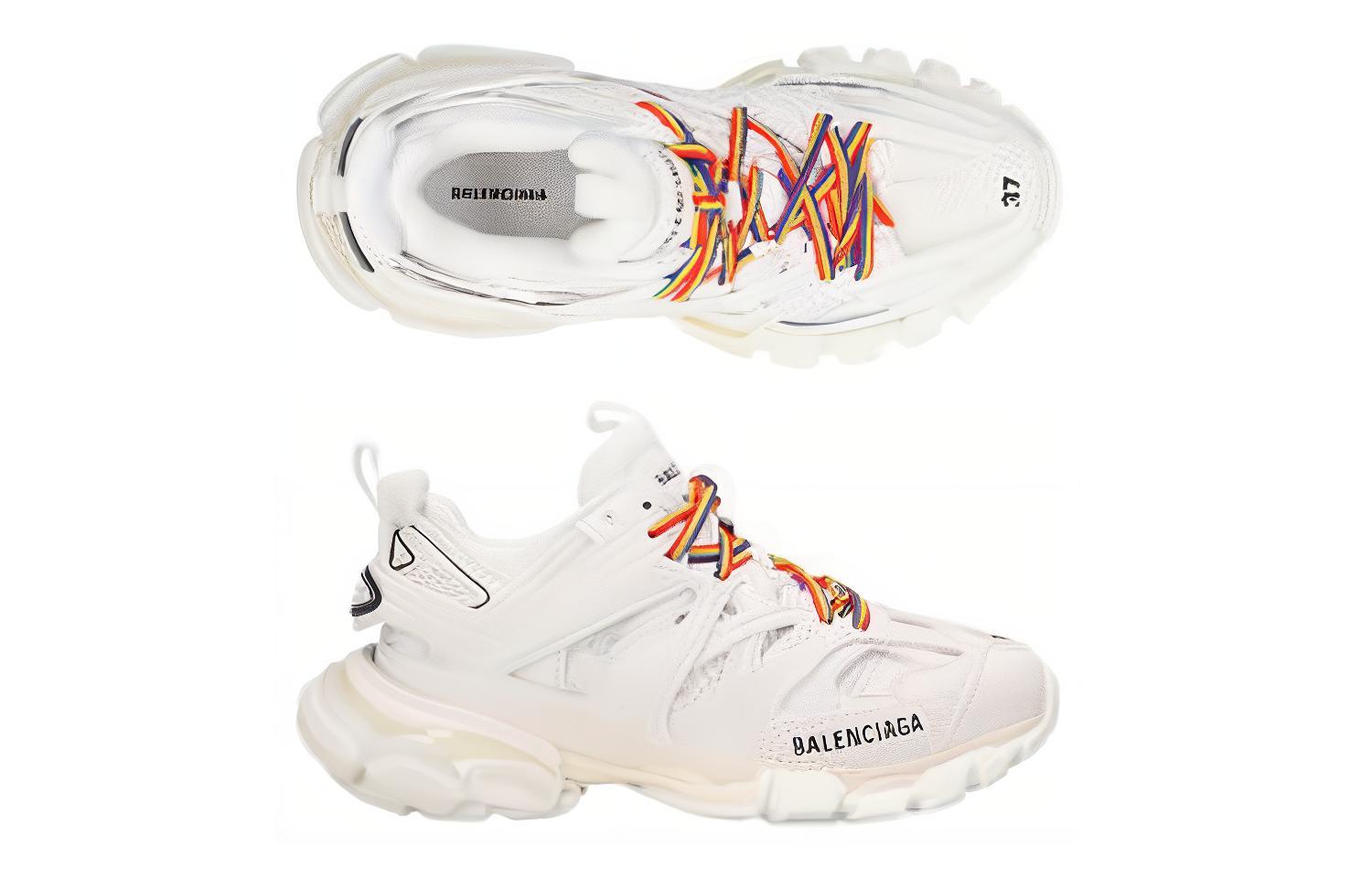 Shop (W) バレンシアガ Track トレーナー 白マルチ 542436-W3RM1-9081