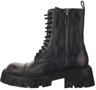 巴黎世家(Balenciaga)拖拉機厚底牛皮短靴 女款 黑色 Buy 巴黎世家(Balenciaga)拖拉機厚底牛皮短靴 女款 黑色