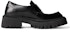 (W) Kasut Loafer Balenciaga Tractor 'Kulit Lembu Hitam Licin' 760439WA8E91000