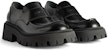 (W) Kasut Loafer Balenciaga Tractor 'Kulit Lembu Hitam Licin' 760439WA8E91000