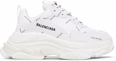 (Women) Balenciaga Triple S 'All Over Logo - White' 524039 W2FA1 9010 (Women) Balenciaga Triple S 'All Over Logo - White' 524039 W2FA1 9010
