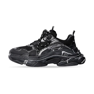 (W) Balenciaga Triple S Sneakers 'Black'