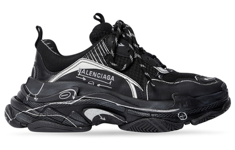 (W) Balenciaga Triple S Sneakers 'Black' 圖 2