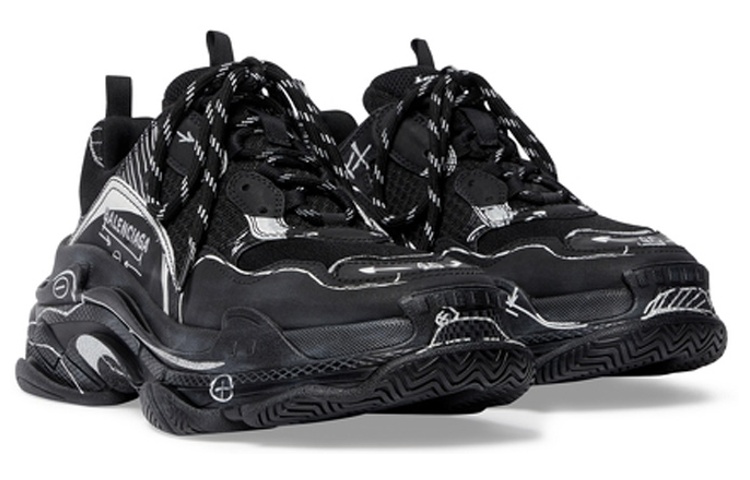(W) Balenciaga Triple S Sneakers 'Black' 圖 3