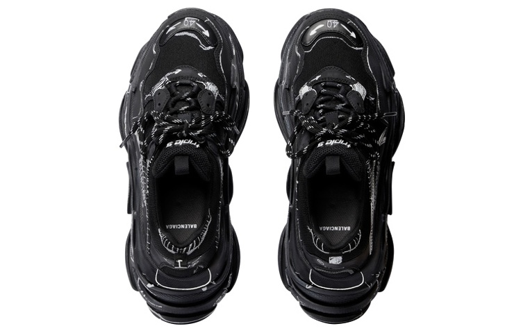 (W) Balenciaga Triple S Sneakers 'Black' 圖 4
