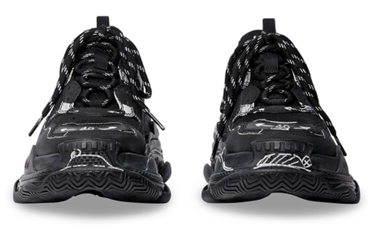 (W) Balenciaga Triple S Sneakers 'Black' 圖 5
