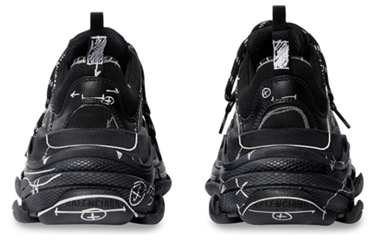 (W) Balenciaga Triple S Sneakers 'Black' 圖 6