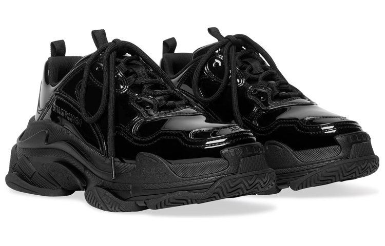 Lookbook (W) Balenciaga Triple S ''Zwart Veterschoenen Lage Sneakers'' 734953W2PAA1000