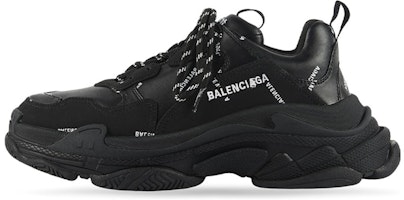 (Women) Balenciaga Triple S 'Black Logo' 524039 W2FA1 1090 (Women) Balenciaga Triple S 'Black Logo' 524039 W2FA1 1090