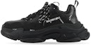 Buy (W) Balenciaga Triple S 'Logo Hitam' 524039 W2FA1 1090