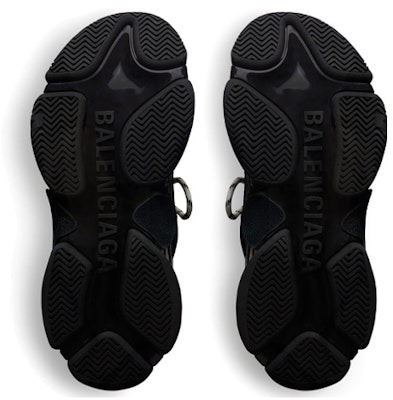 Balenciaga巴黎世家 Triple S 網布 繫帶休閒 時尚涼拖 女款 黑色 Sizing Balenciaga巴黎世家 Triple S 網布 繫帶休閒 時尚涼拖 女款 黑色