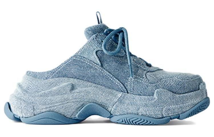 Order (W) Balenciaga Triple S Mules 'Azul' 755686W2DEN4000