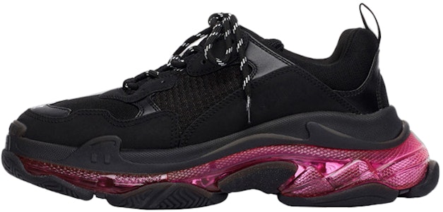 (W) Balenciaga Triple S 'Clear Sole - Hitam Merah Jambu Neon' 544351W2FR11053 Buy (W) Balenciaga Triple S 'Clear Sole - Hitam Merah Jambu Neon' 544351W2FR11053