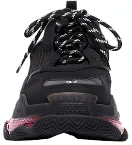 (W) Balenciaga Triple S 'Clear Sole - Hitam Merah Jambu Neon' 544351W2FR11053 Shop (W) Balenciaga Triple S 'Clear Sole - Hitam Merah Jambu Neon' 544351W2FR11053