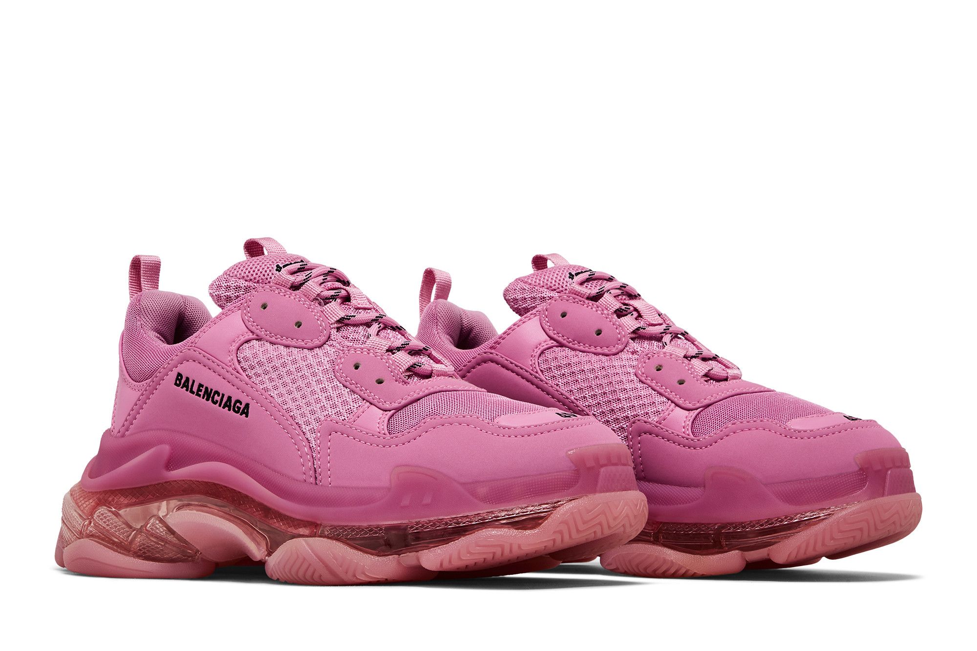 Cheap (W) 巴黎世家Triple S '透明鞋底-粉色'鞋款 544351W2GA15760