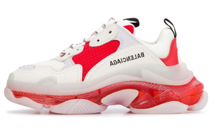 (Women) Balenciaga Triple S 'Clear Sole - Red'  544351 W09OH 6506
