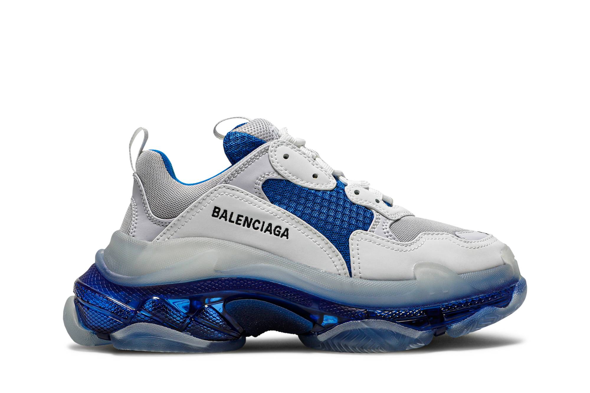 (Women) Balenciaga Triple S 'Clear Sole - White Blue' 544351W09ON9169