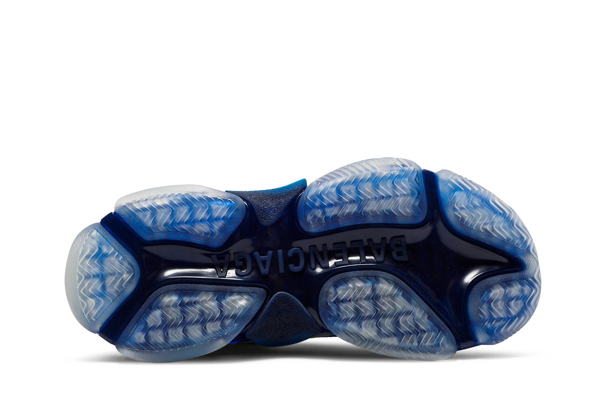 Shop 巴黎世家 Triple S 透明鞋底 厚底潮流老爹鞋 女款 白藍