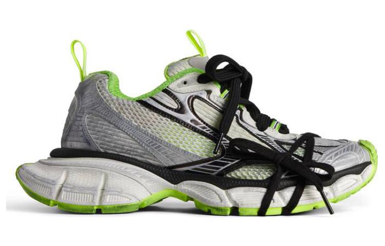 Order Balenciaga巴黎世家 3XL 網布PU 舒適繫帶 低筒 生活休閒鞋 女款 銀色 做舊版