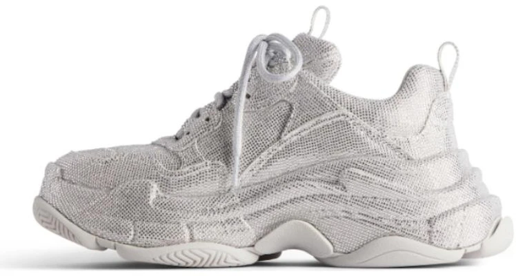 巴黎世家 Balenciaga Triple S 圓頭綁帶 低幫 休閒鞋 女款 淺灰色 Buy 巴黎世家 Balenciaga Triple S 圓頭綁帶 低幫 休閒鞋 女款 淺灰色