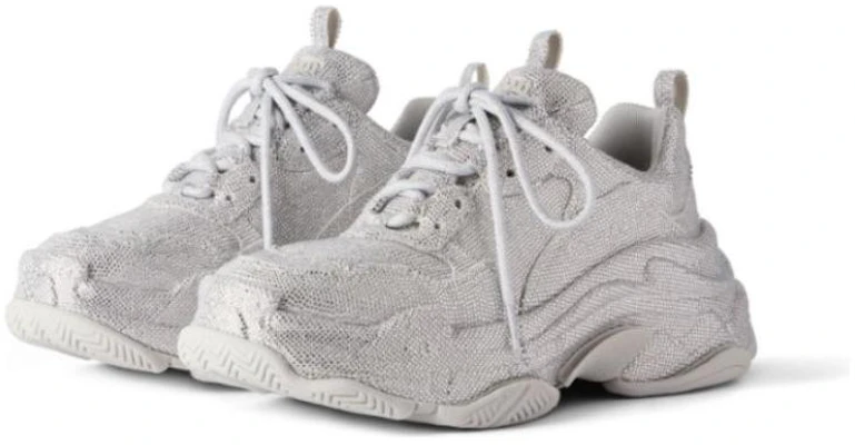 巴黎世家 Balenciaga Triple S 圓頭綁帶 低幫 休閒鞋 女款 淺灰色 Lookbook 巴黎世家 Balenciaga Triple S 圓頭綁帶 低幫 休閒鞋 女款 淺灰色