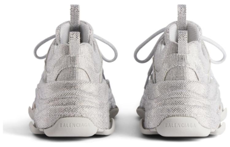 Purchase 巴黎世家 Balenciaga Triple S 圓頭綁帶 低幫 休閒鞋 女款 淺灰色