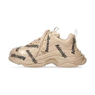 (W) Balenciaga Triple S 'Logotype - Beige'