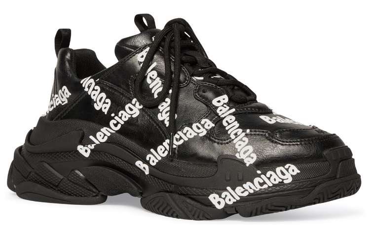 (W) Balenciaga Triple S 'Logotype - Black' 圖 2