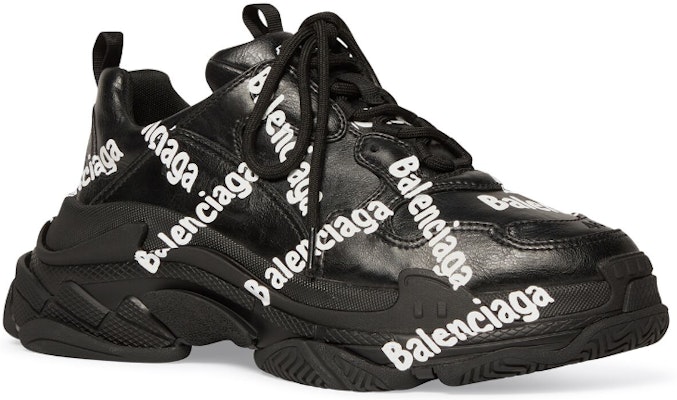 (W) Balenciaga Triple S 'Logotype - Hitam' 524039-W2FAB-1090 Order (W) Balenciaga Triple S 'Logotype - Hitam' 524039-W2FAB-1090