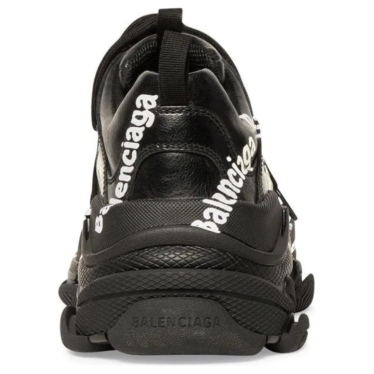 (W) Balenciaga Triple S 'Logotype - Black' 圖 4