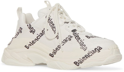 (W) 巴黎世家 Triple S '字母标志 - 白色' 524039-W2FAB-9010 Lookbook (W) 巴黎世家 Triple S '字母标志 - 白色' 524039-W2FAB-9010