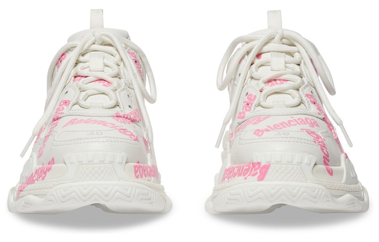 (W) Balenciaga Triple S 'Logotype - White Pink' 圖 5