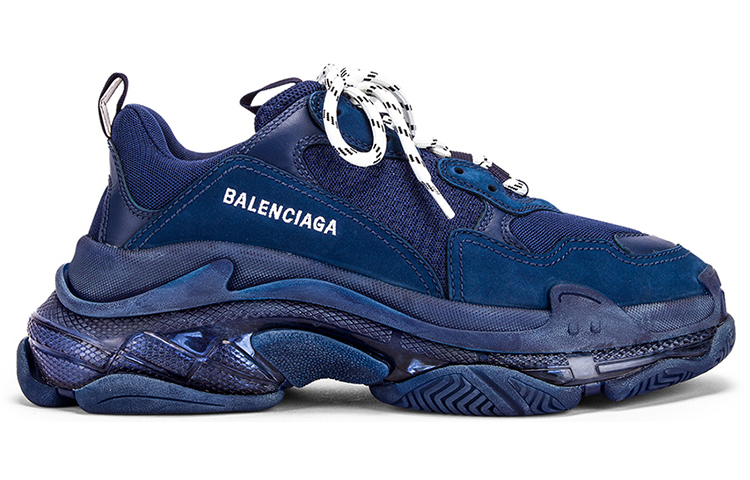 (W) Balenciaga Triple S Clunky Shoes Navy 圖 2
