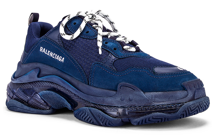 (W) Balenciaga Triple S Clunky Shoes Navy 圖 3