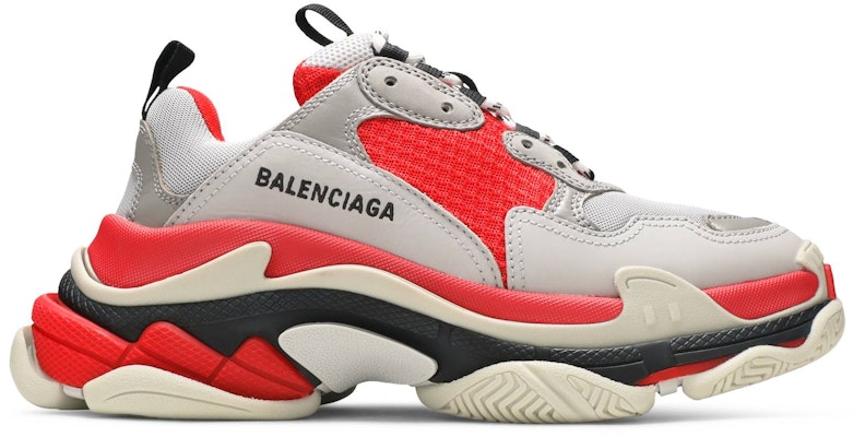 (W) Balenciaga Triple S 'Merah' 524039 W09OH 6495 Buy (W) Balenciaga Triple S 'Merah' 524039 W09OH 6495