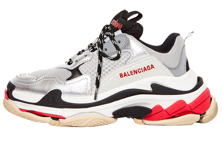 Buy (W) Balenciaga Triple S 'Merah Perak Putih' 2019 524039 W09O3 1081