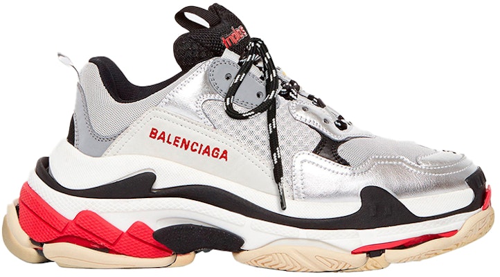 (W) Balenciaga Triple S 'Merah Perak Putih' 2019 524039 W09O3 1081 Order (W) Balenciaga Triple S 'Merah Perak Putih' 2019 524039 W09O3 1081