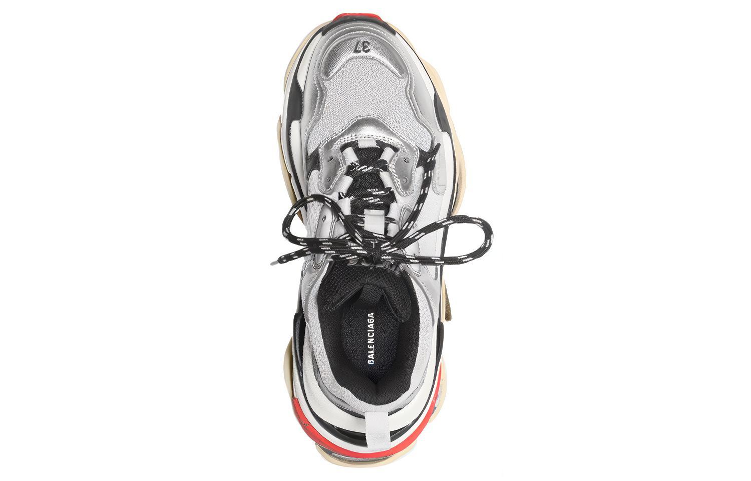 Shop (W) Balenciaga Triple S 'Merah Perak Putih' 2019 524039 W09O3 1081