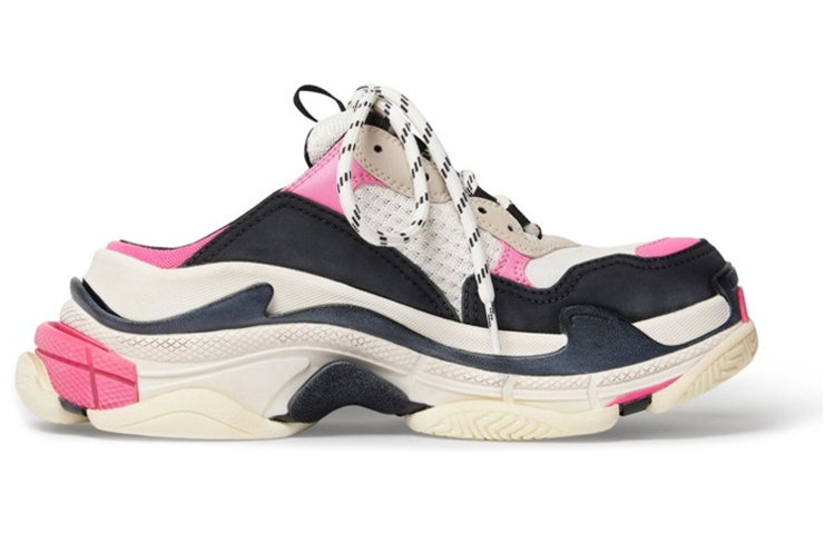 Order (W) Balenciaga Triple S Zuecos 'Blanco Rosa y Negro Doble Espuma y Malla' 755686W3SM15671