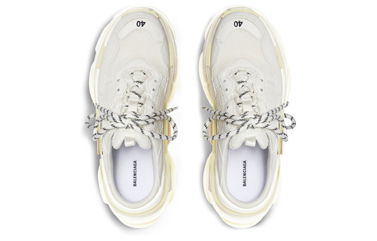 Shop (W) 巴黎世家 Triple S 拖鞋‘白色双层泡沫和网布’ 755686W3SM29097